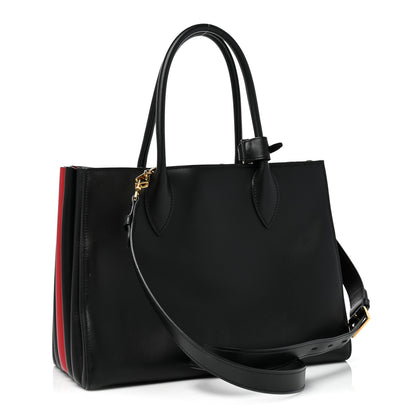 Prada City Calfskin Medium Bibliotheque Tote Black 2 of 12