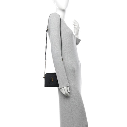 Saint Laurent Patent Quilted Gaby Zipped Pouch Black 2 of 12