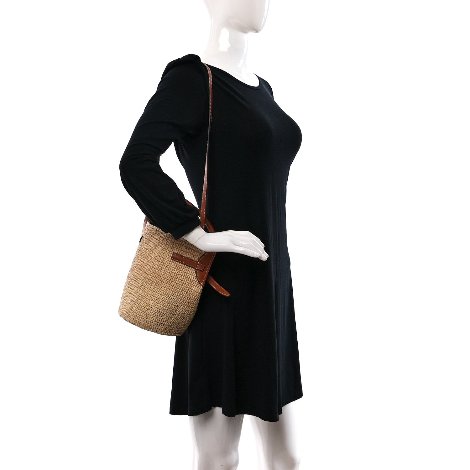 Celine Raffia Calfskin Nano Big Bag Bucket Tan 2 of 8