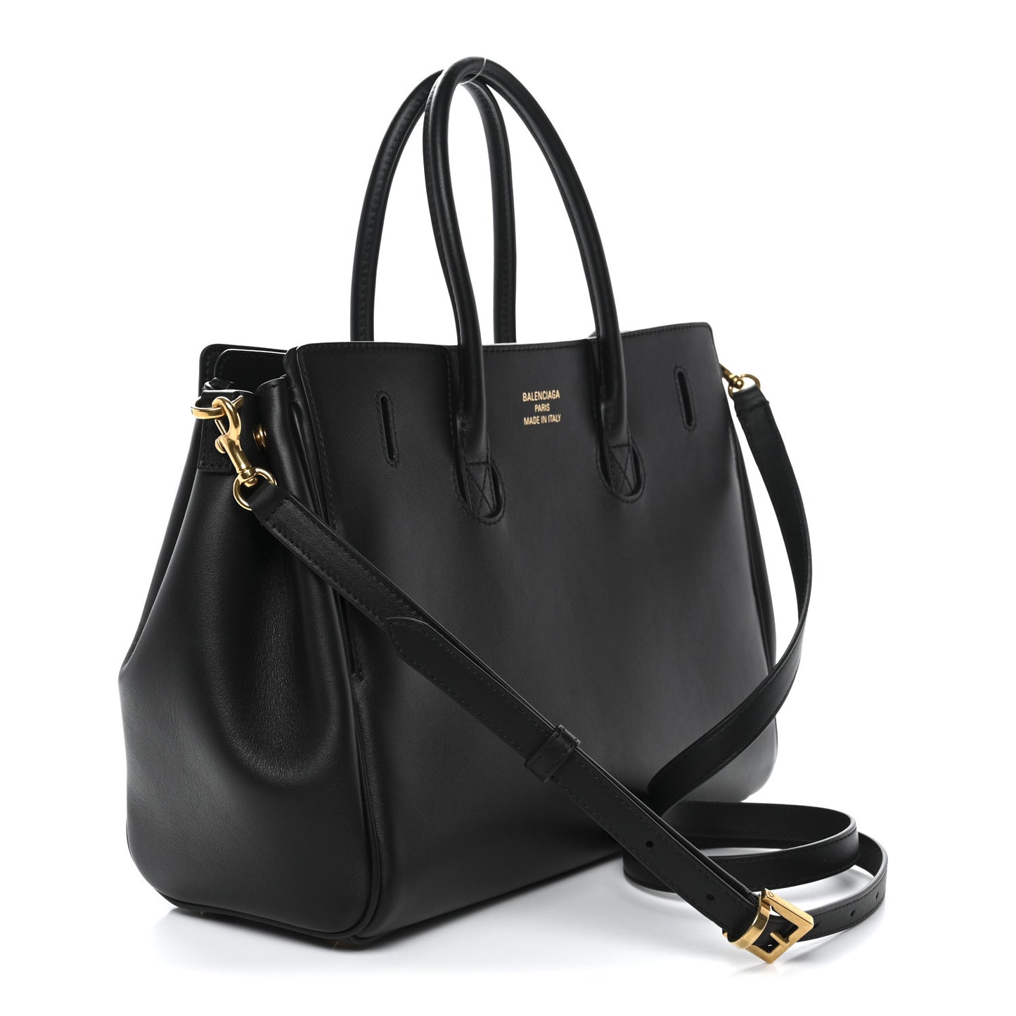 Smooth Calfskin Small Bel Air Carry All Bag Black