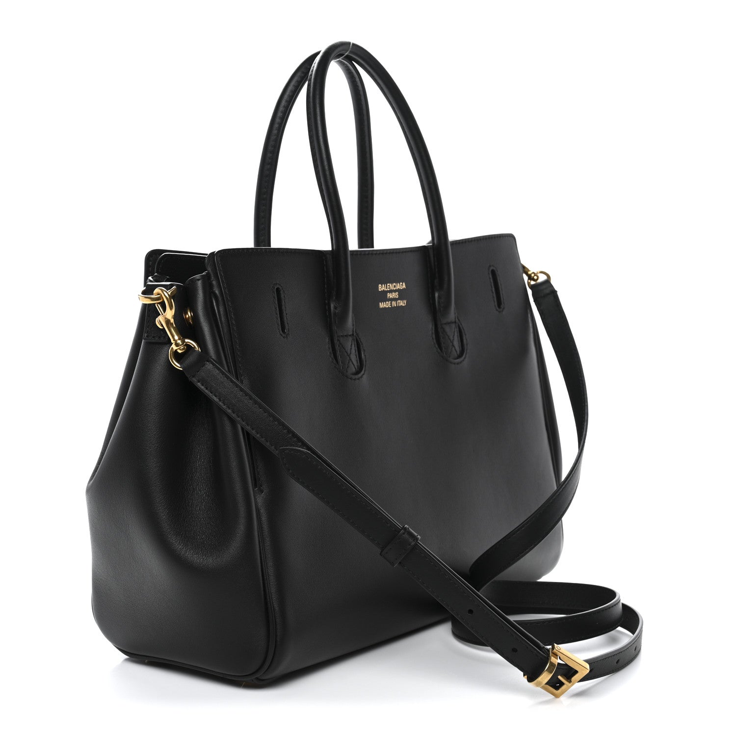 Balenciaga Smooth Calfskin Small Bel Air Carry All Bag Black 3 of 9