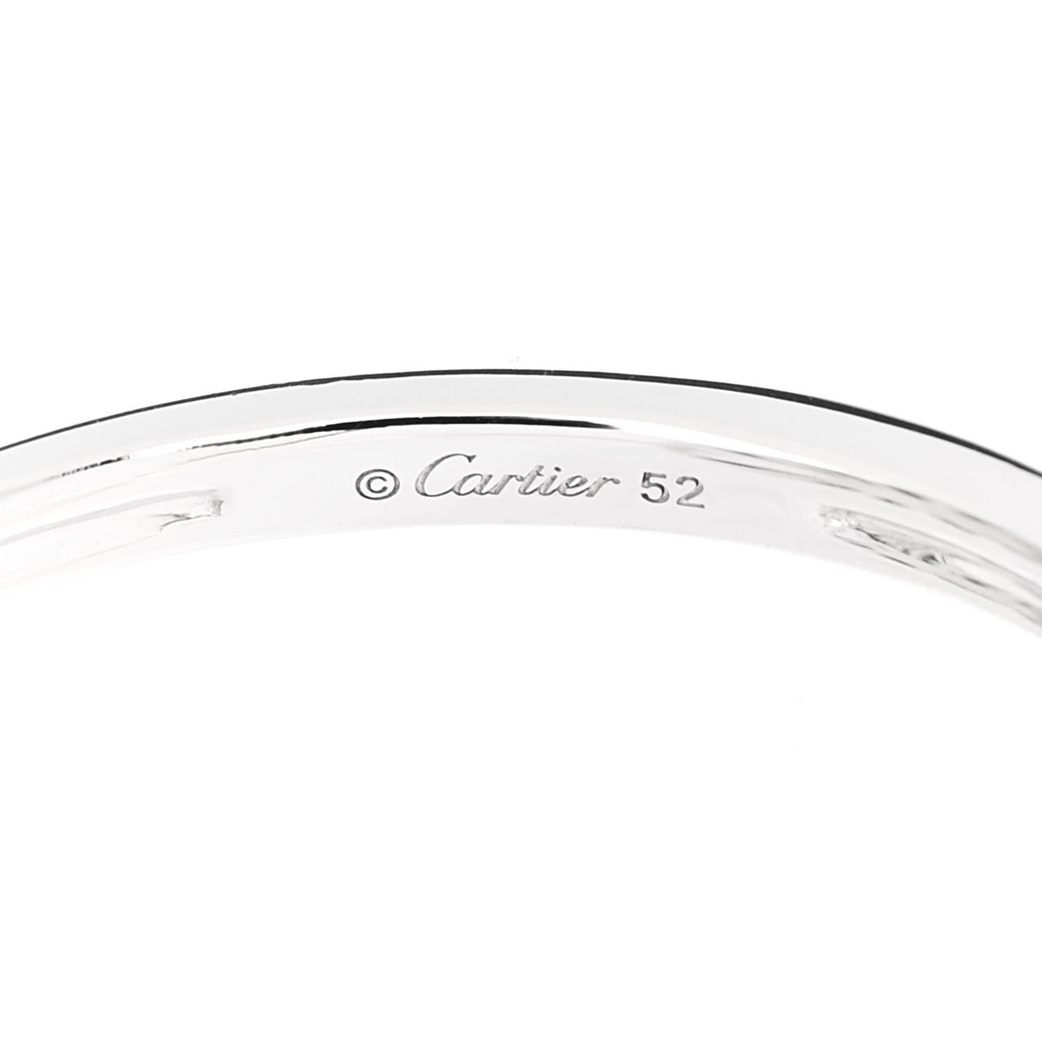 Cartier 18K White Gold Diamond SM Amulette de Cartier Ring 52 6 5 of 6