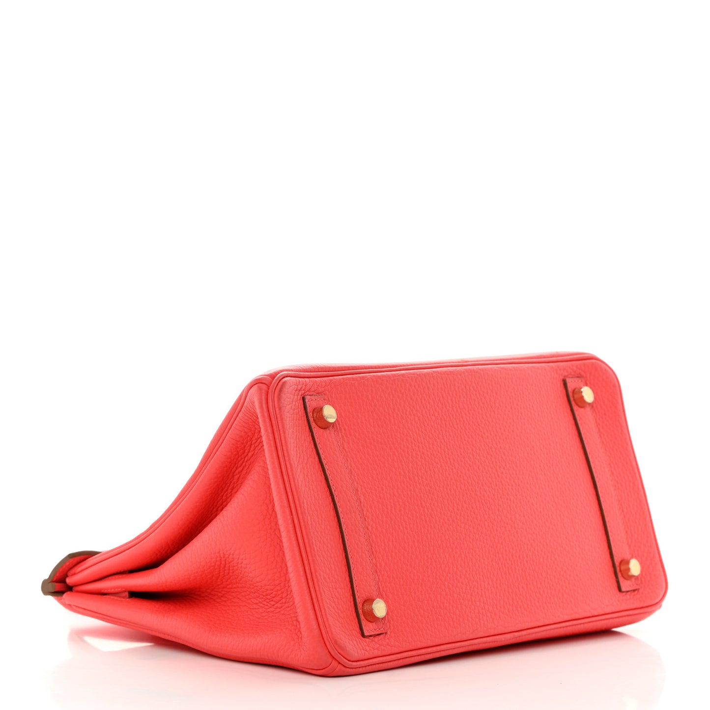 Taurillon Clemence Birkin 30 Rouge Pivoine
