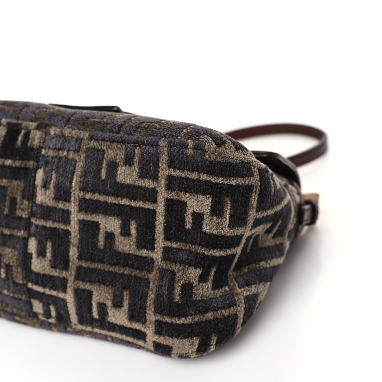 Fendi Velvet Zucca Mini Mama Baguette Brown 8 of 10