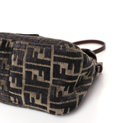 Fendi Velvet Zucca Mini Mama Baguette Brown 8 of 10