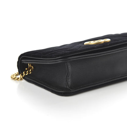 Gucci Velvet Matelasse GG Marmont Mini Bag Black 6 of 10