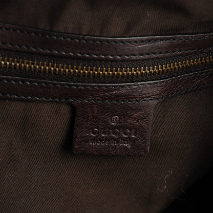 Gucci Monogram Large Jockey Hobo Dark Brown 6 of 8
