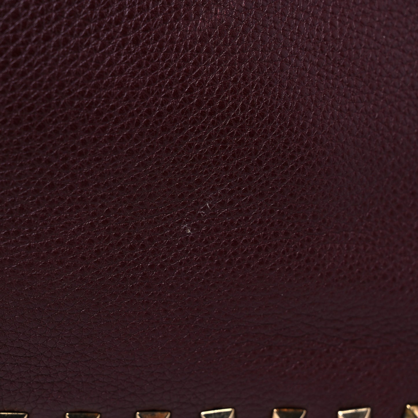 Grained Calfskin Rockstud Reversible Tote