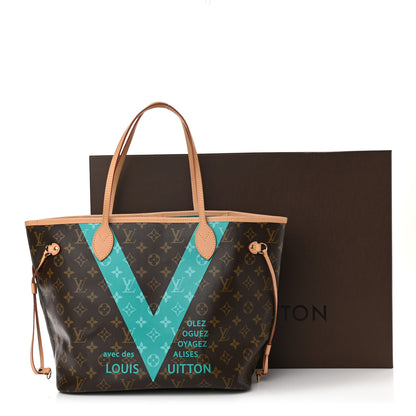 Louis Vuitton Monogram V Neverfull MM Turquoise 11 of 11
