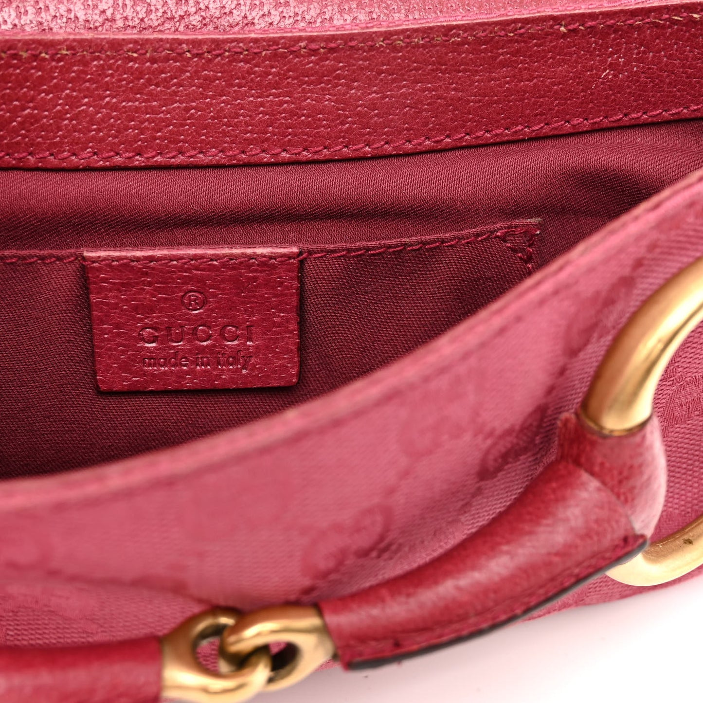 Monogram Horsebit Clutch Pink