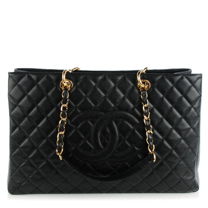 Chanel Caviar Quilted XL Grand Shopping Tote GST Black 1 of 7