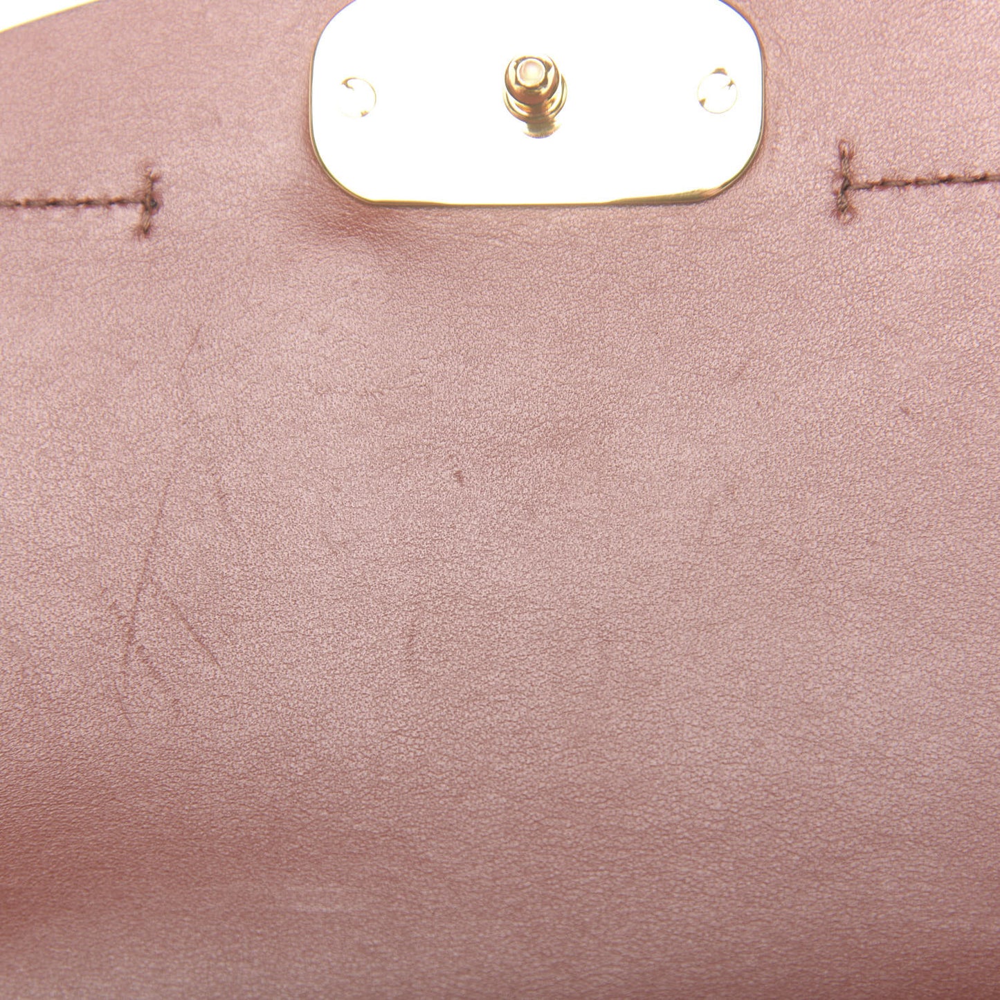 Shiny Calfskin Suede Mini C Bag Sepia Brown