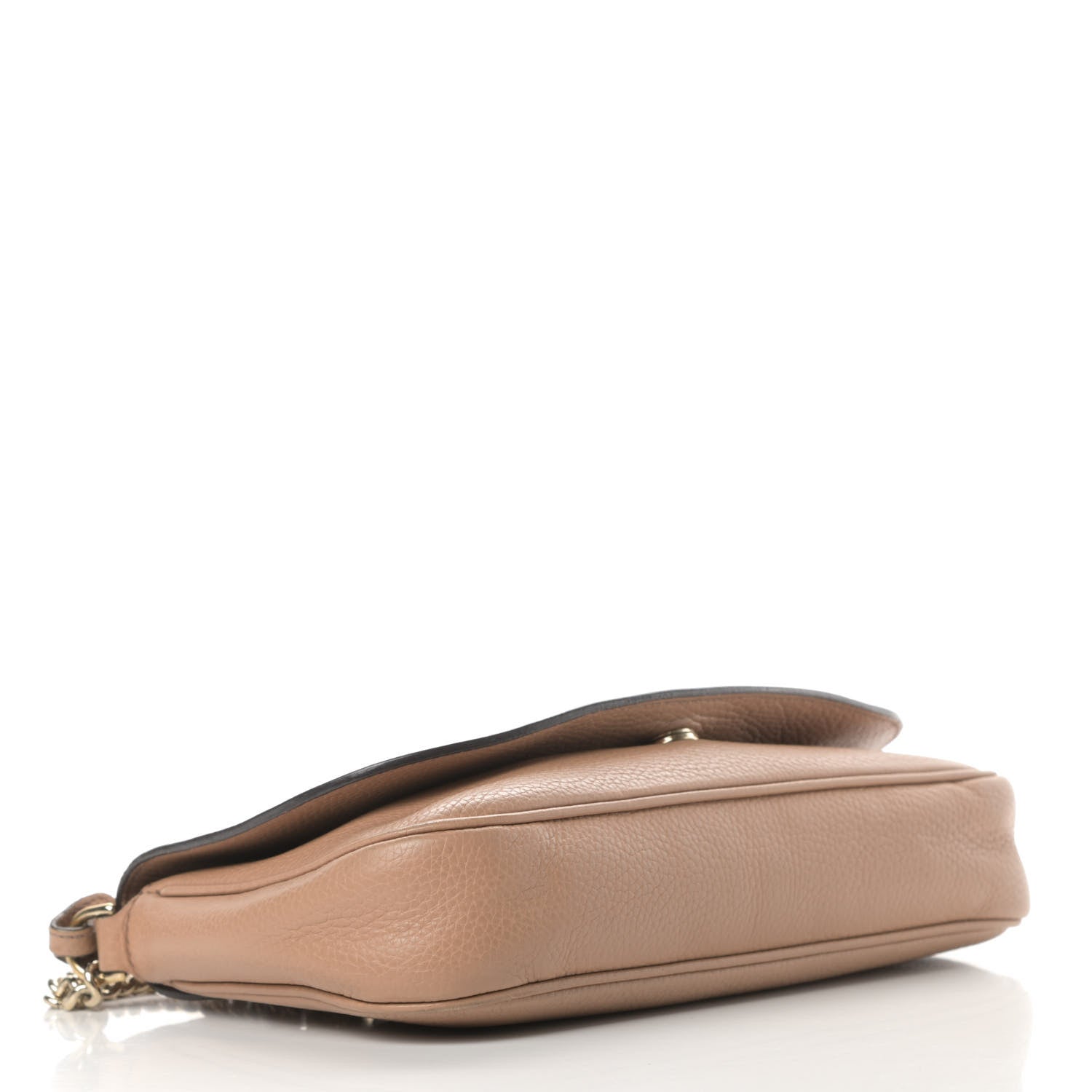 Gucci Pebbled Calfskin Medium Soho Flap Crossbody Camelia 4 of 18