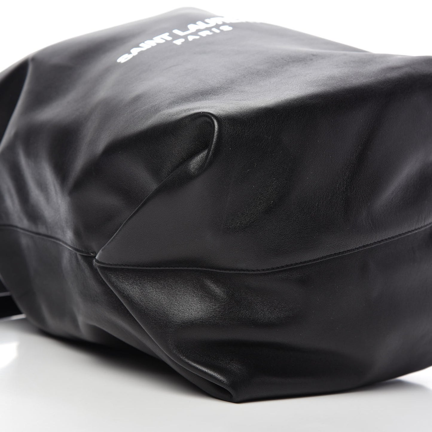 Lambskin Teddy Drawstring Bag Black