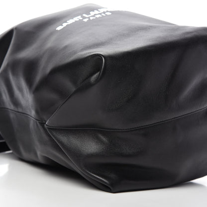 Saint Laurent Lambskin Teddy Drawstring Bag Black 6 of 9