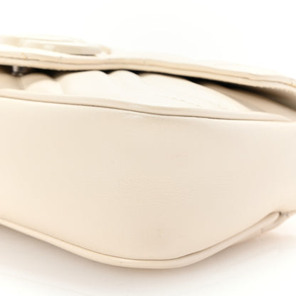 Gucci Calfskin Matelasse Monochrome GG Marmont Chain Belt Bag Mystic White 10 of 11