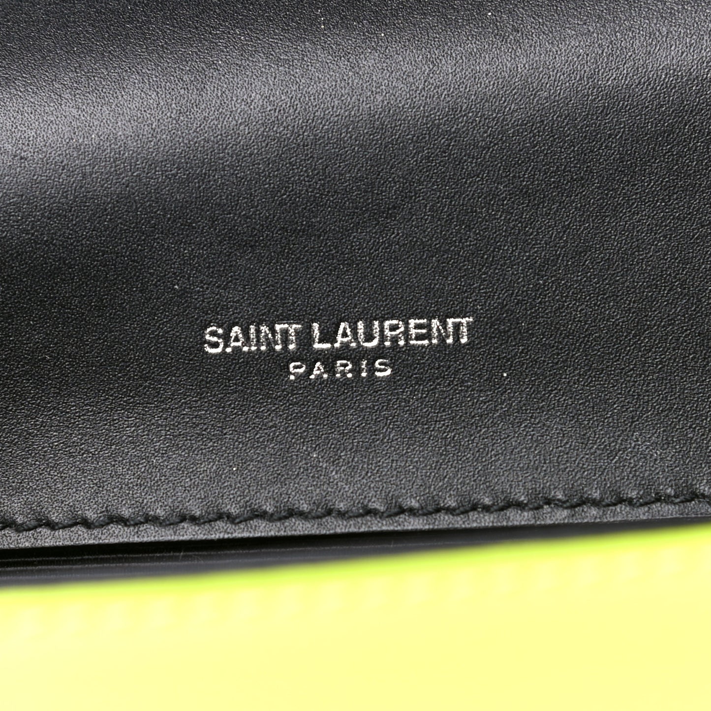 Patent Grain de Poudre Small Monogram Kate Satchel Neon Yellow