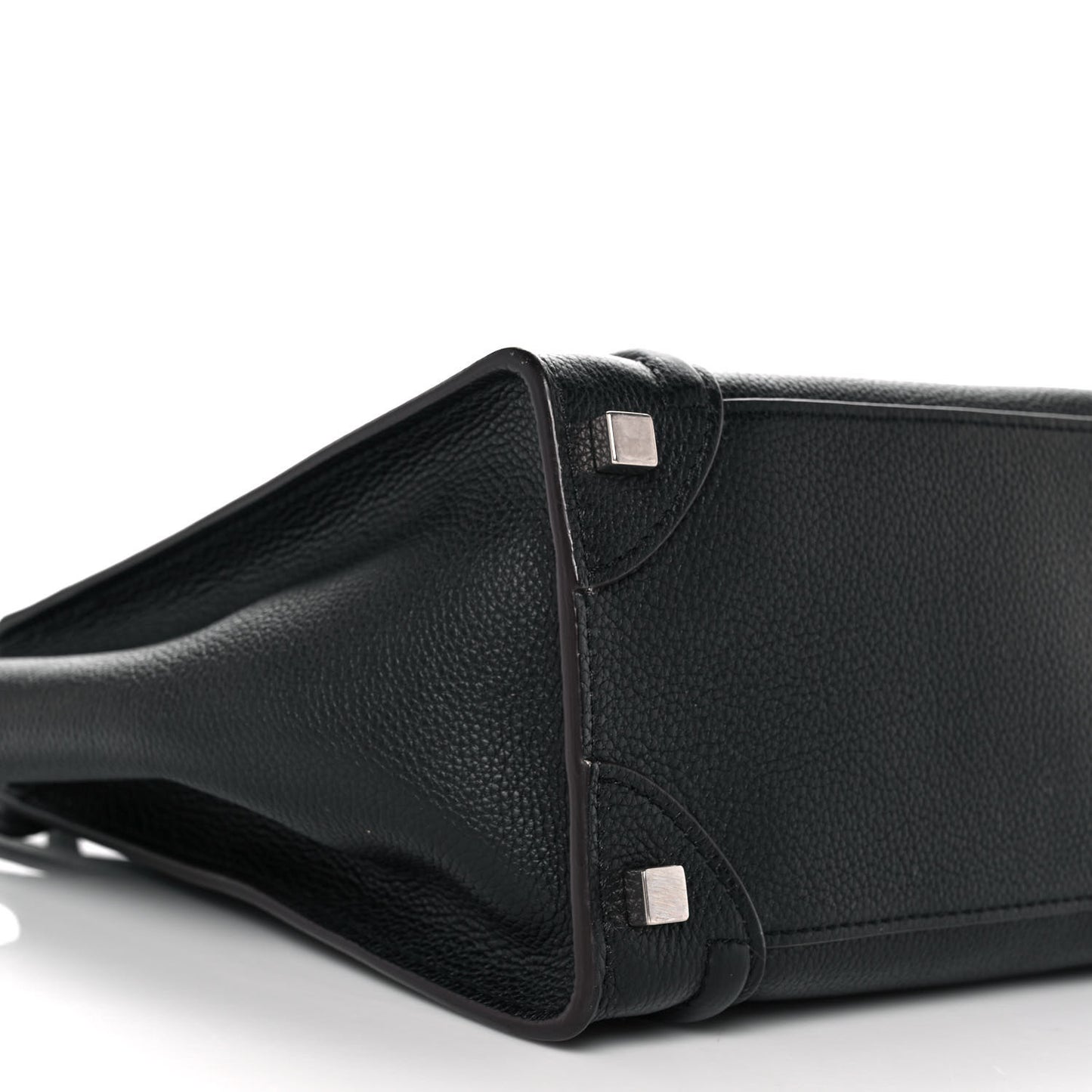 Drummed Calfskin Micro Luggage Black