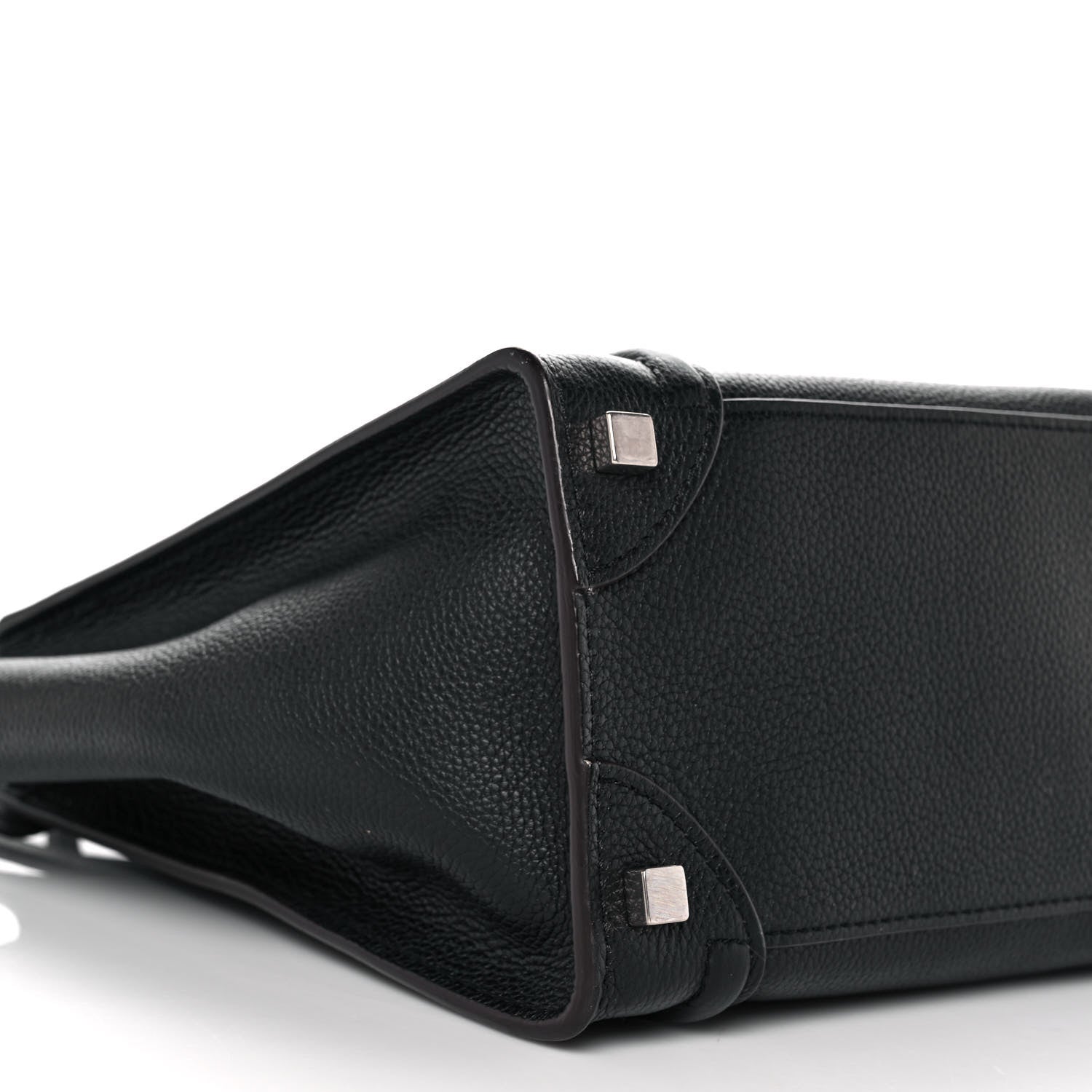 Celine Drummed Calfskin Micro Luggage Black 7 of 8