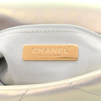 Chanel Iridescent Calfskin Quilted Medium Chanel 19 Flap White 6 of 11