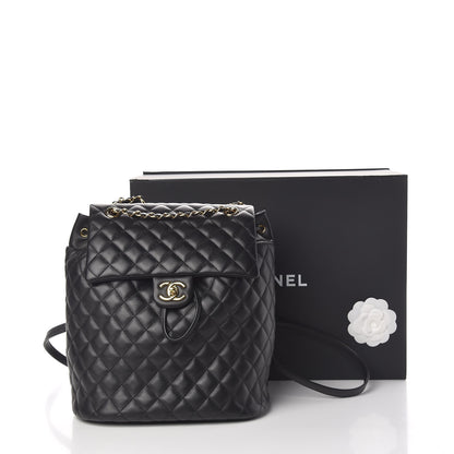 Chanel Calfskin Quilted Large Urban Spirit Backpack Black 12 of 12