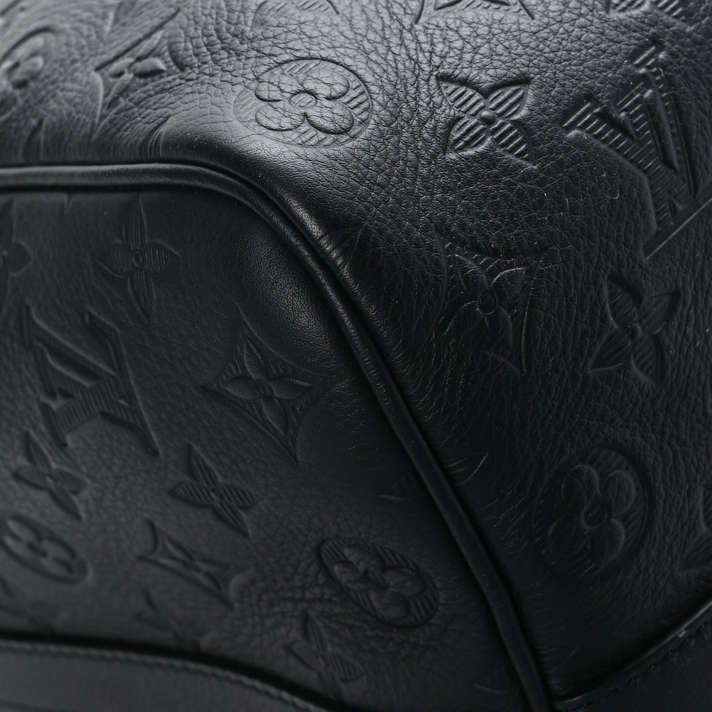 Calfskin Shadow Monogram Keepall Bandouliere 50 Black