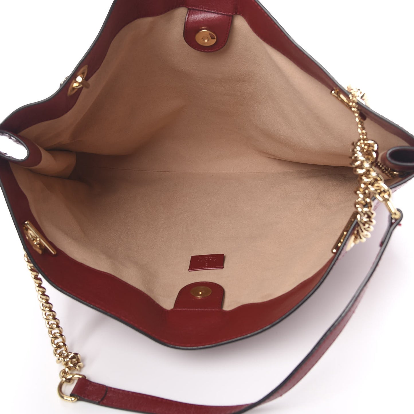 Calfskin Large Rajah Chain Tote Romantic Cherry