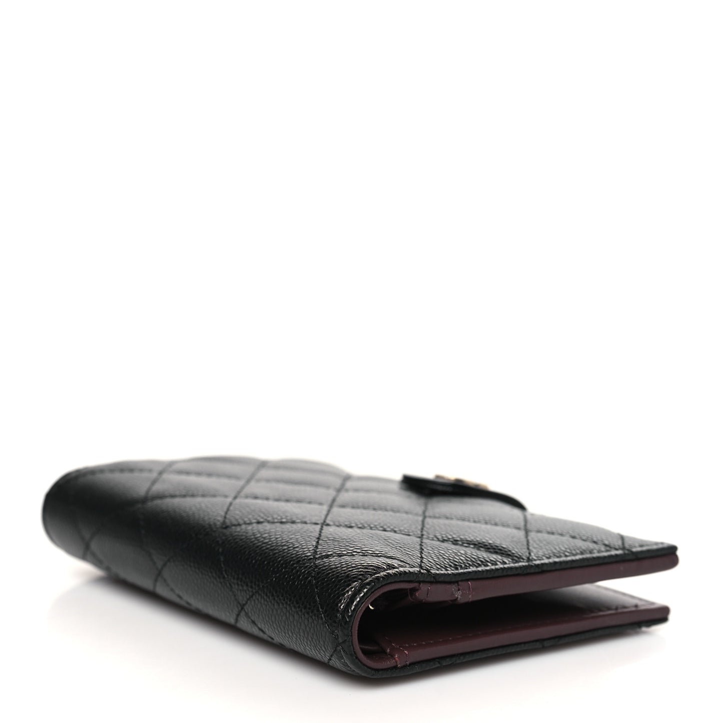 Caviar Quilted Passport Holder Black