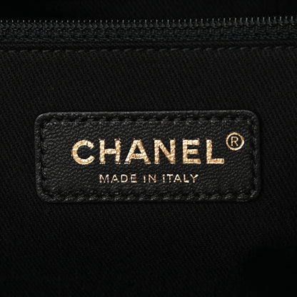 Chanel Sheepskin Caviar Quilted Large Shopping Tote Black 6 of 9