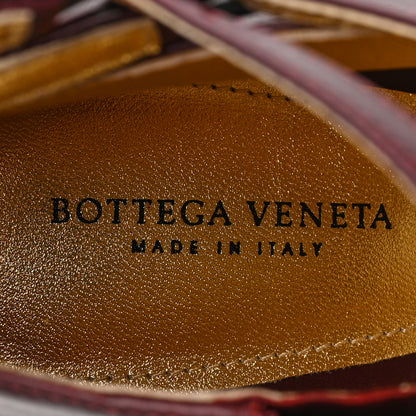 Bottega Veneta Gleam Calfskin Ankle Strap Mid Heel Booties 38.5 Barolo 7 of 7