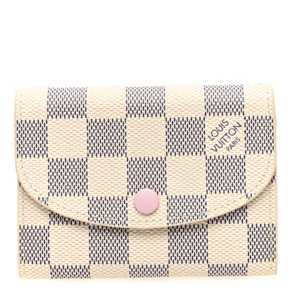 Louis Vuitton Damier Azur Rosalie Coin Purse Rose Ballerine 1 of 7