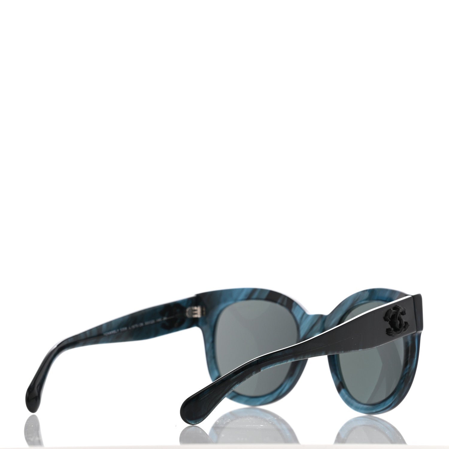Chanel Acetate Butterfly Signature CC Sunglasses 5358 Dark Blue 4 of 9