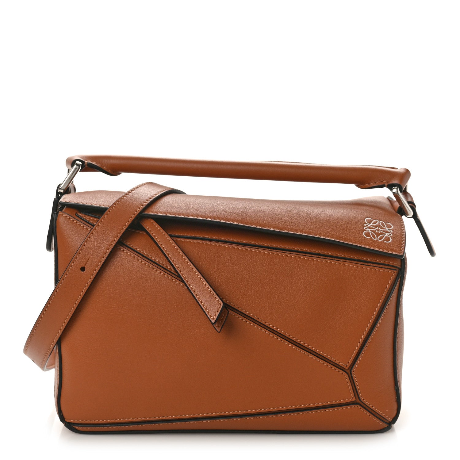 Loewe Calfskin Small Puzzle Bag Tan 1 of 9