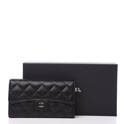 Chanel Caviar Quilted Large Flap Wallet Black 11 of 11