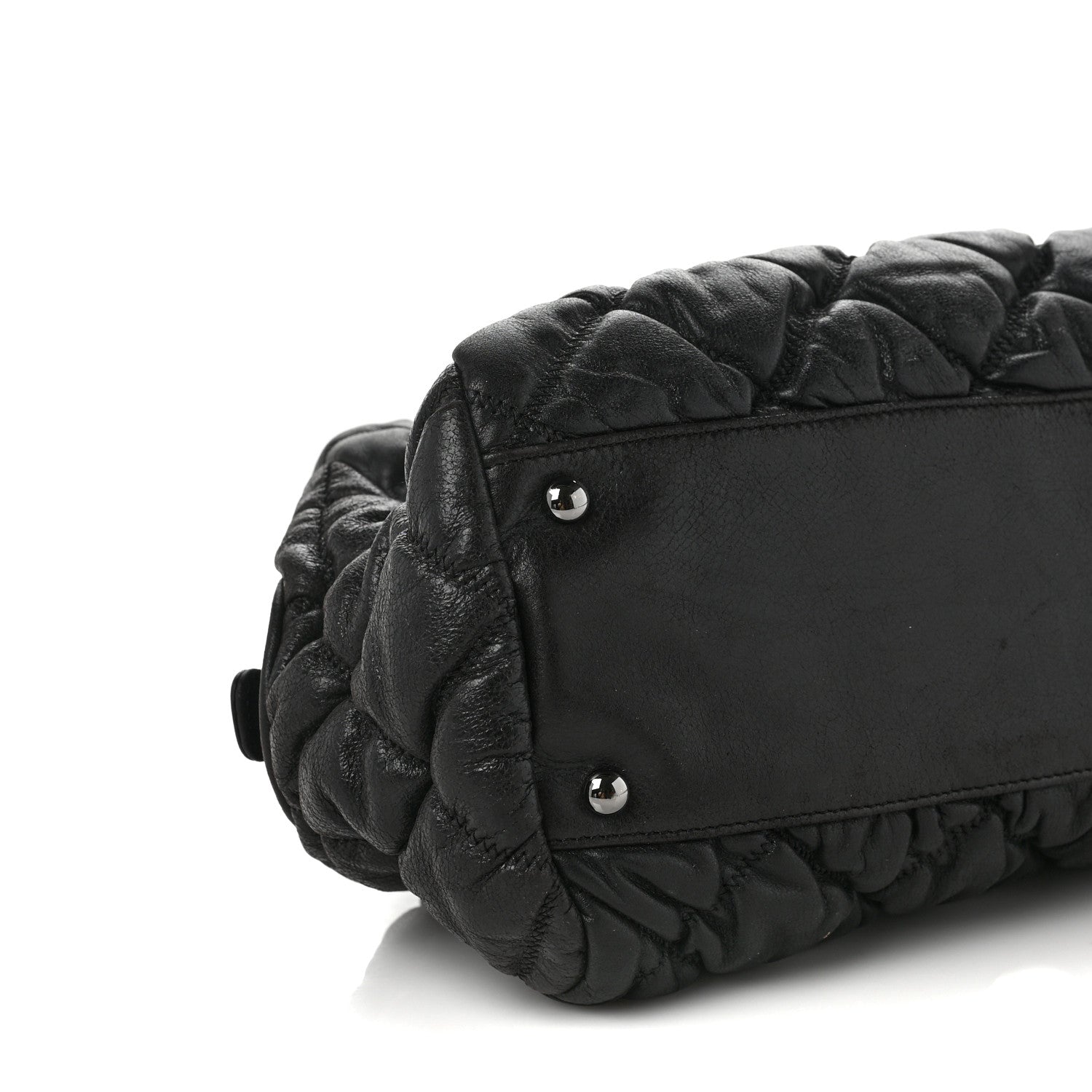 Chanel Calfskin Bubble Quilt Bowler Black 8 of 10