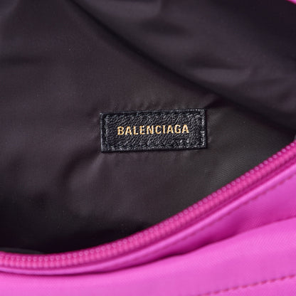 Balenciaga Sport Nylon Logo Embroidered Small Wheel Beltpack Fuchsia Black 6 of 8