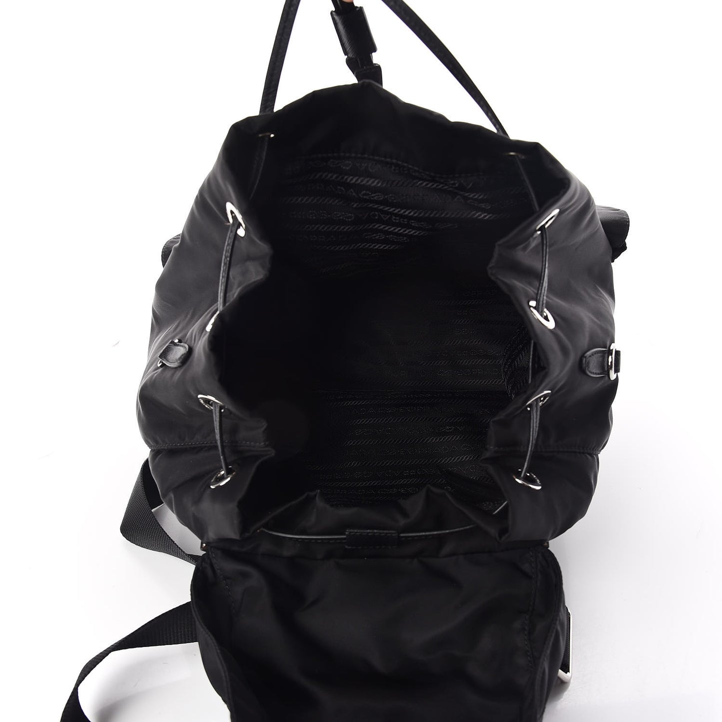 Nylon New Vela Studded Backpack Black Fuoco