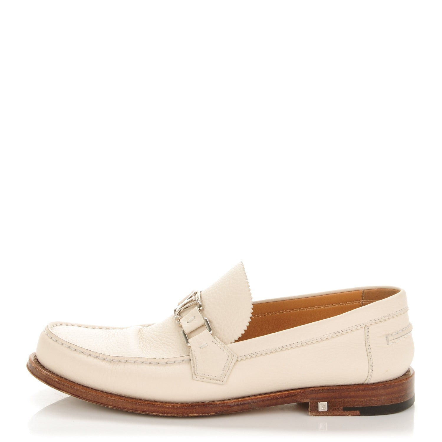Louis Vuitton Mens Calfskin Major Loafers 7 White 1 of 7