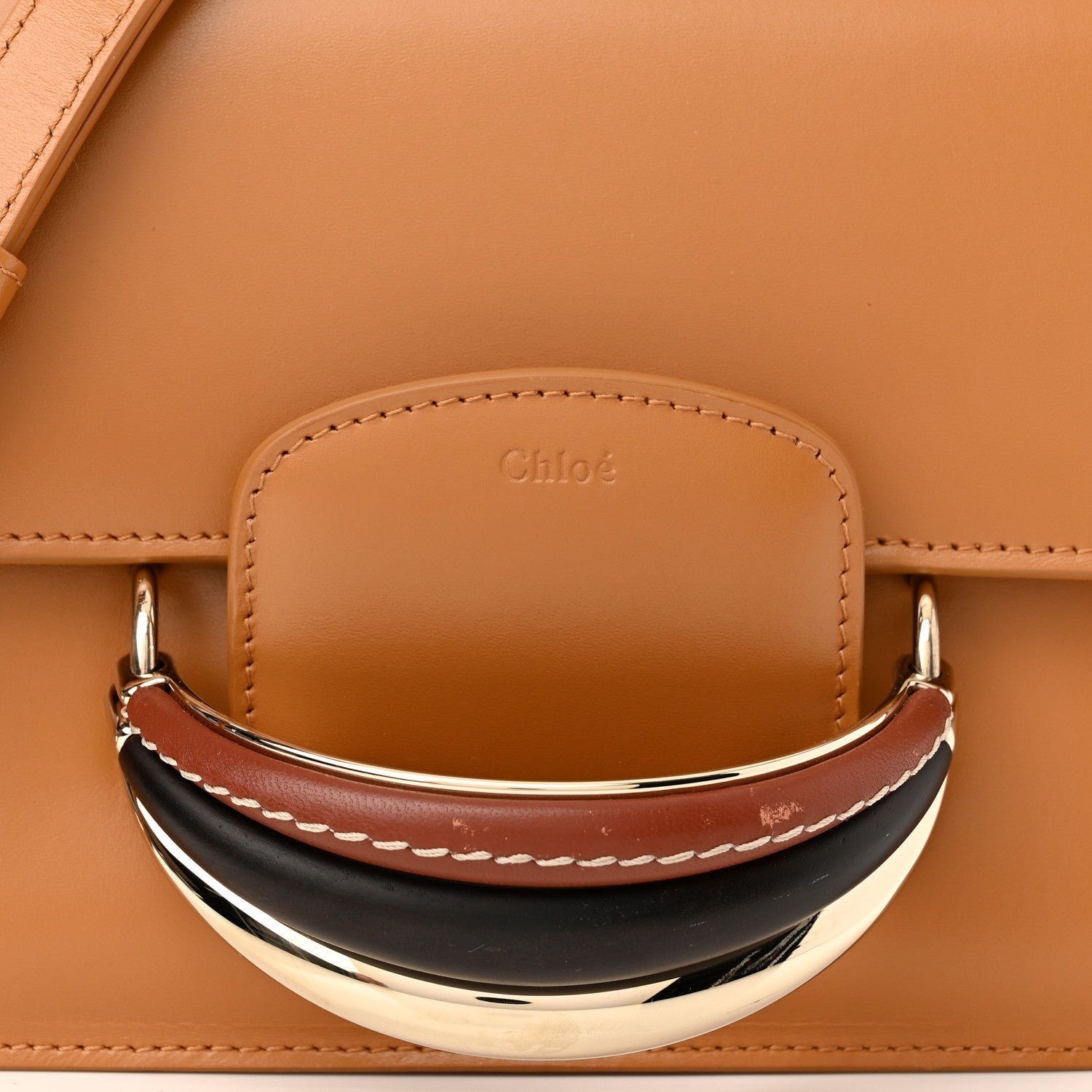 Chloe Calfskin Kattie Shoulder Bag Autumnal Brown 7 of 9