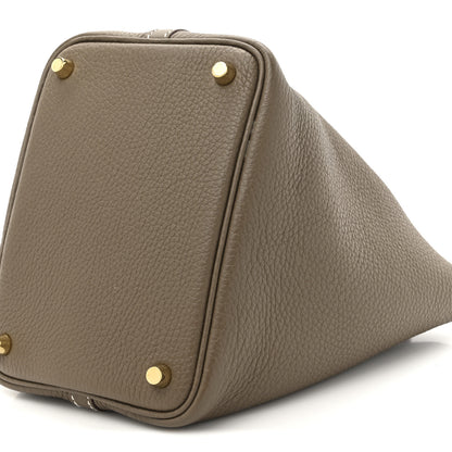 Hermes Taurillon Clemence Picotin Lock 18 PM Etoupe 9 of 13
