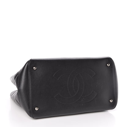 Chanel Calfskin Quilted Small Easy Shopping Tote Black 4 of 10