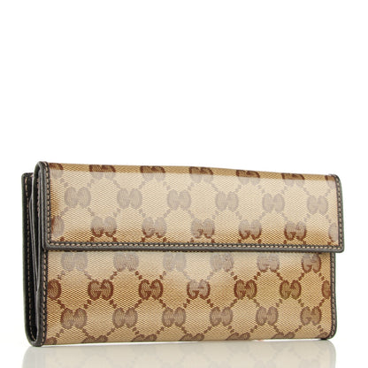 Gucci Crystal Monogram Dollar Calfskin Continental Wallet Beige Ebony Testa di Moro 3 of 7