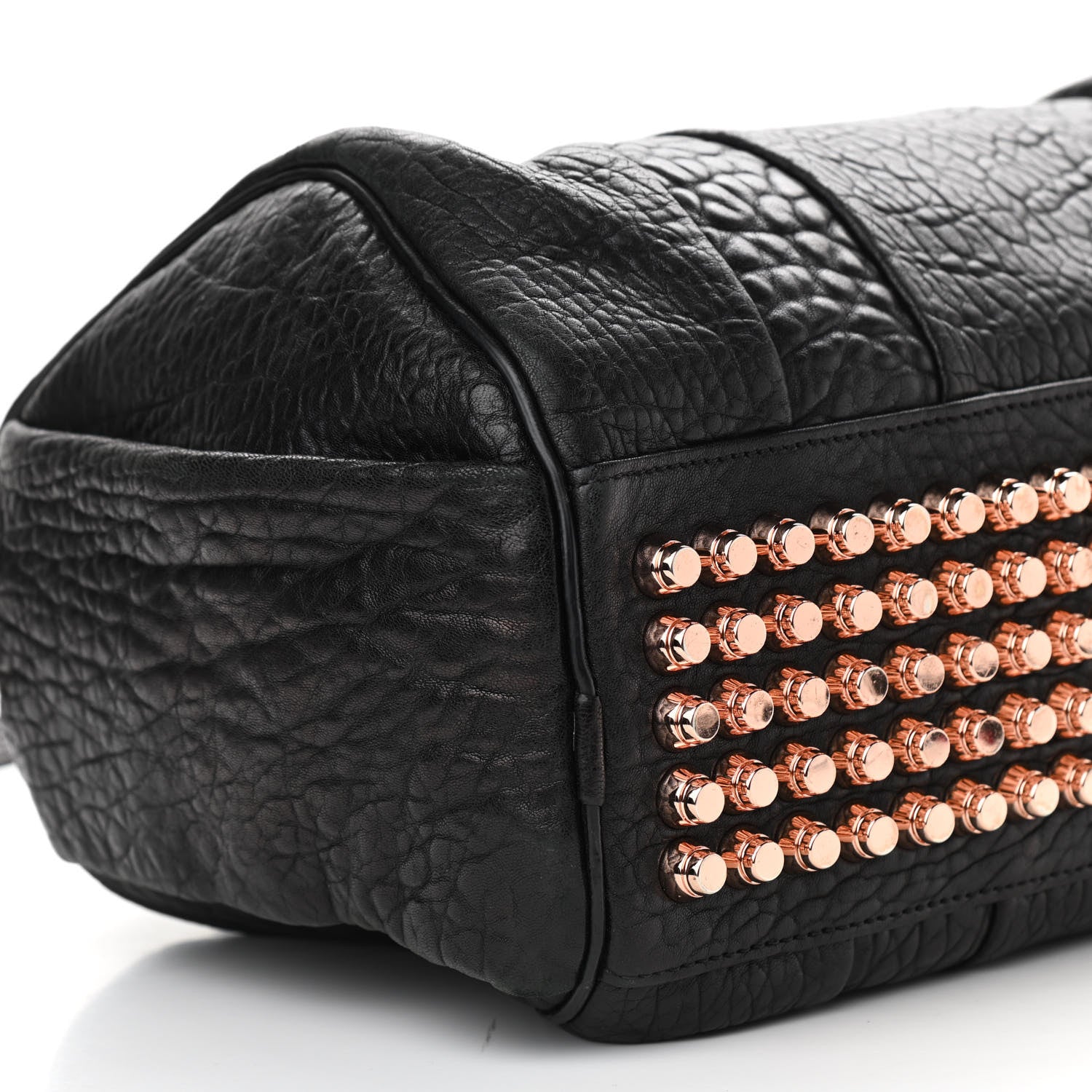 Alexander Wang Pebbled Lambskin Rocco Black Rose Gold Hardware 8 of 11