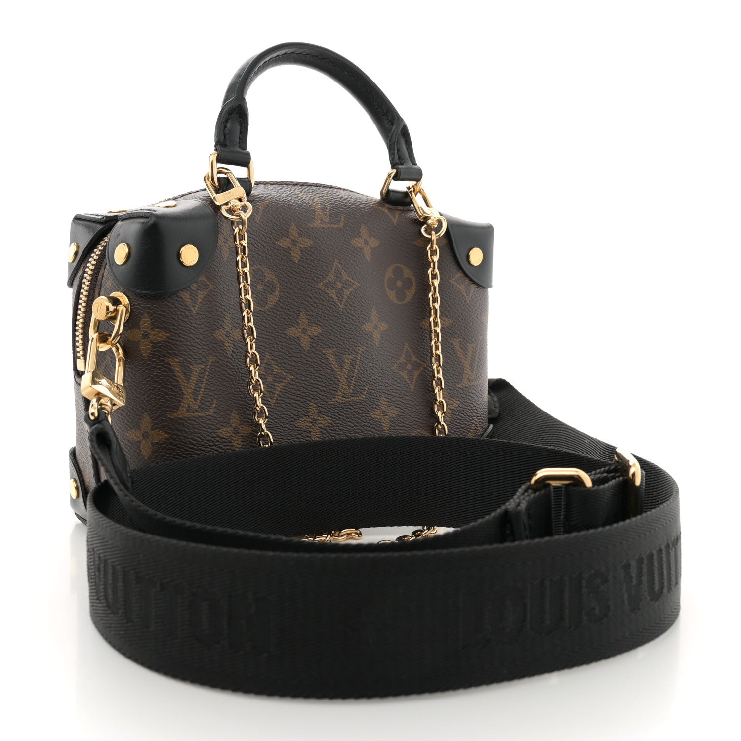 Louis Vuitton Monogram Petite Malle Souple Black 3 of 9