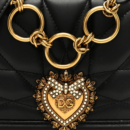 Dolce & Gabbana DOLCE GABBANA Lambskin Mini Devotion Crossbody Bag Black 7 of 9