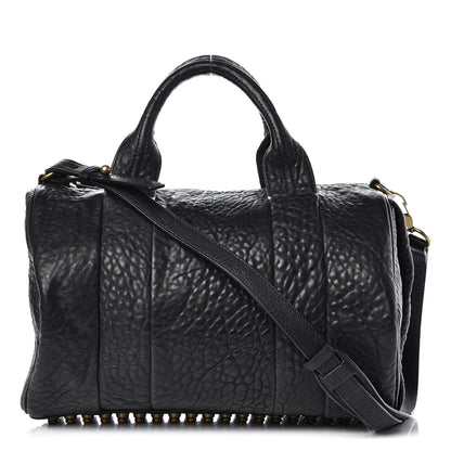Alexander Wang Pebbled Lambskin Rocco Black Antique Brass Hardware 1 of 11