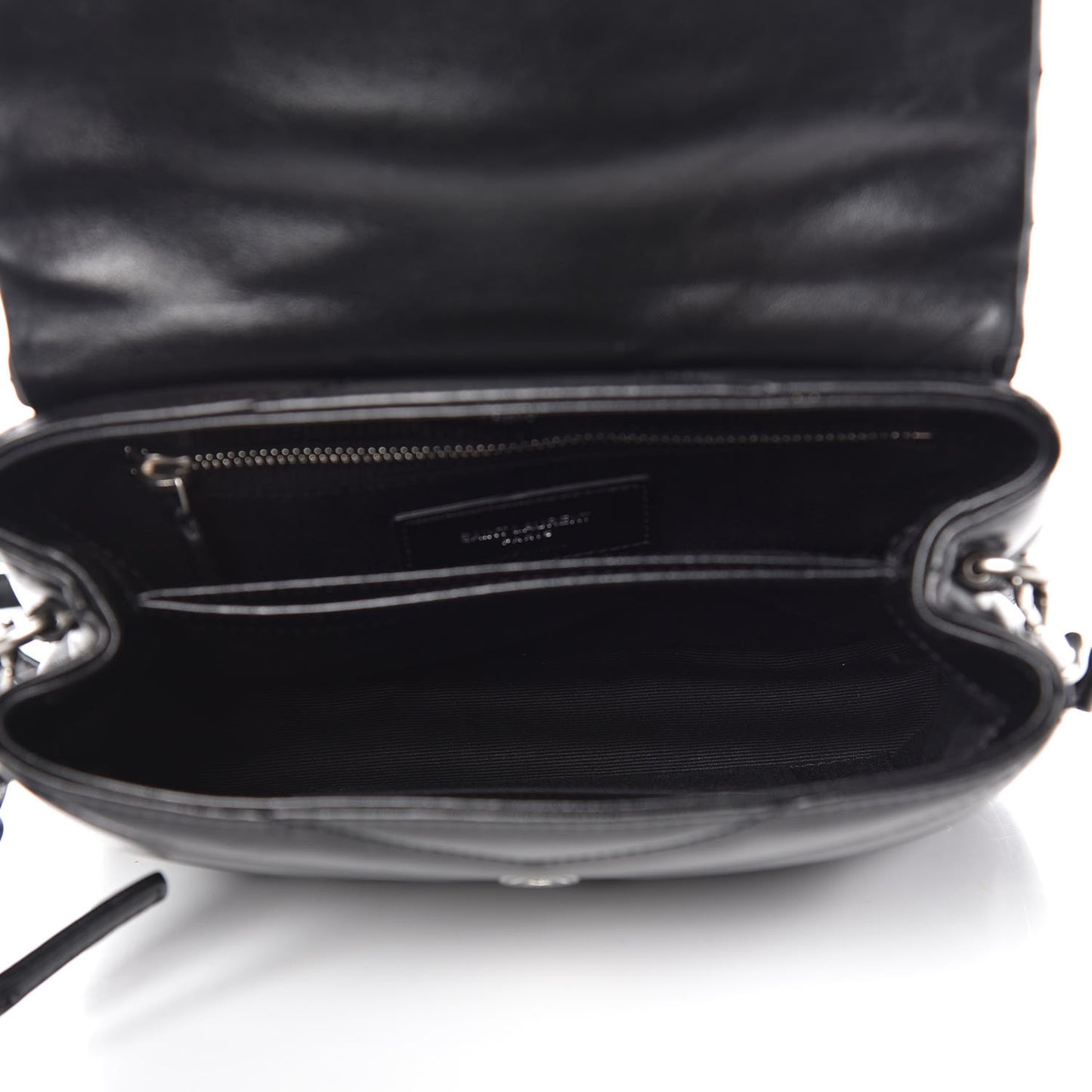 Calfskin Y Quilted Monogram Toy Loulou Crossbody Bag Black