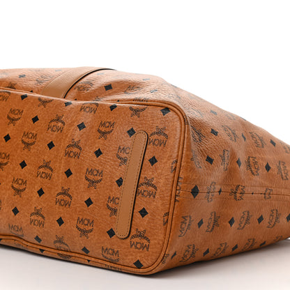 MCM Visetos Large Liz Reversible Shopper Tote Cognac 14 of 15