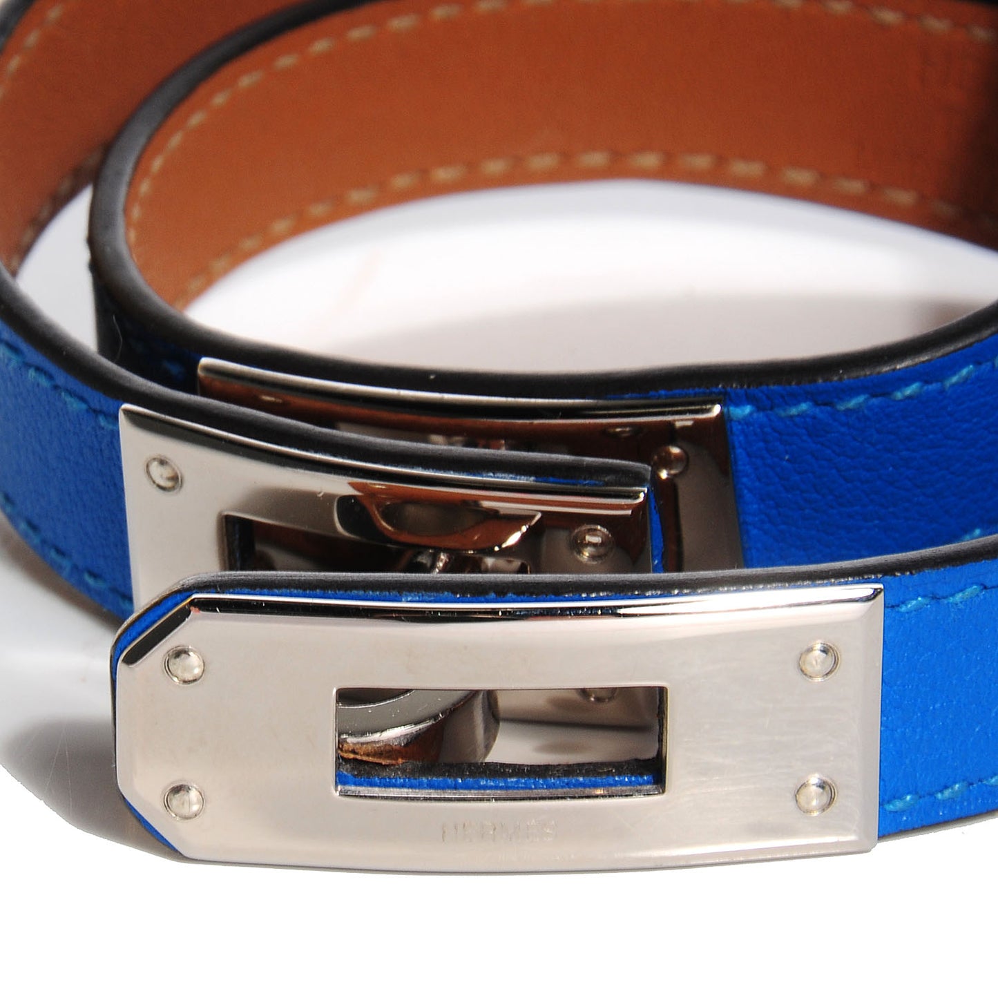 Swift Kelly Double Tour Bracelet Medium Bleu Hydra