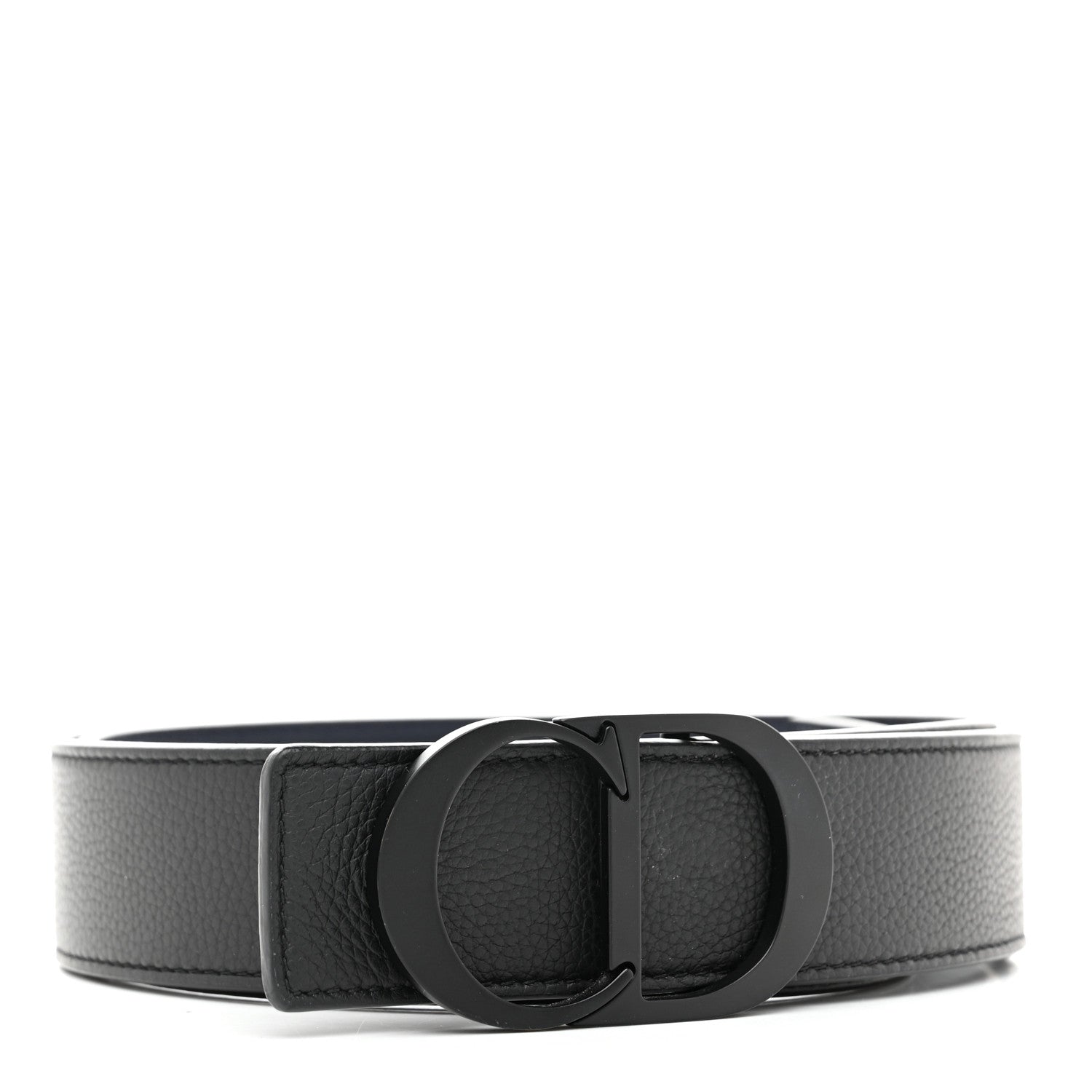Christian Dior Ultra Matte Calfskin 35mm Montaigne Belt 110 44 Blue Black 2 of 8